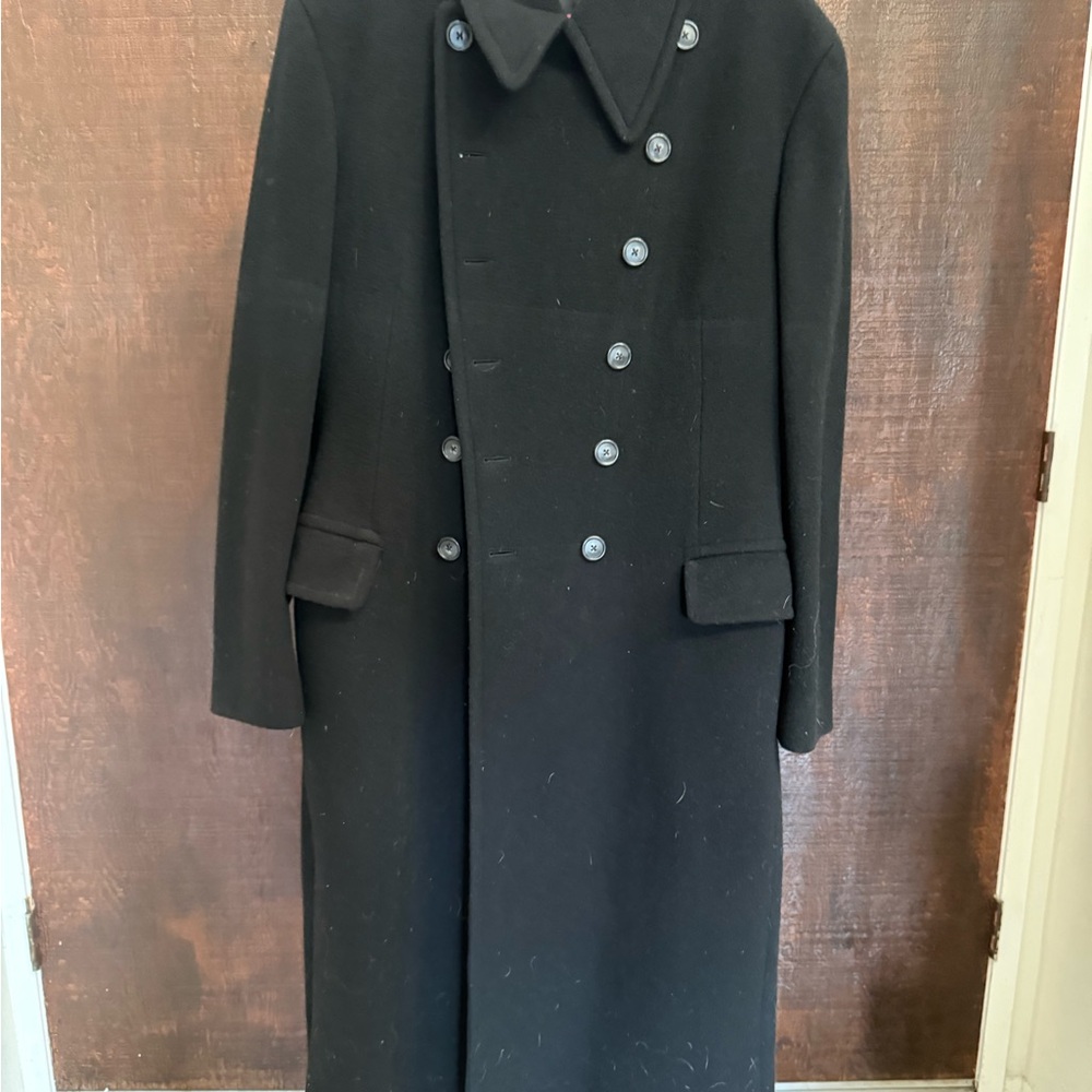 Polo by Ralph Lauren Black Pea Coat Wool Blend